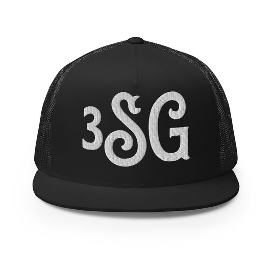 3SG White Logo, Trucker