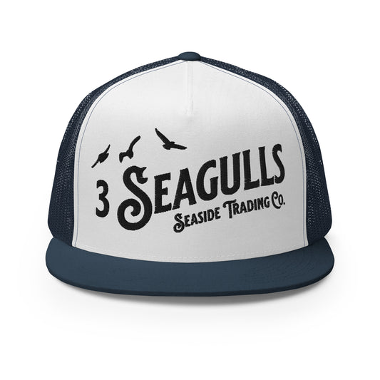 3 Seagulls Black, Trucker